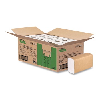 Cascades PRO H173 9 in. x 9.45 in. 2-Ply Perform Multifold Towels - White (16 Packs/Carton)