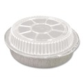 Food Containers & Lids | Handi-Foil 2046DL 9 in. x 0.88 in. Plastic Dome Lids Fits Round Pan 2046 - Clear (500/Carton) image number 3