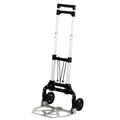 Hand & Platform Trucks | Safco 4049NC 15.25 in. x 16 in. x 39 in. 110 lb Capacity Stow and Go Aluminum Cart image number 0