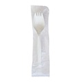 Disposable Sporks | Boardwalk BWKSPORKWHPPIW Mediumweight Wrapped Polypropylene Plastic Spork Cutlery - White (1000/Carton) image number 1