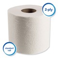 Perforated Roll & Hand Towels | Scott 04460 2-Ply Septic Safe Essential Standard Roll Bathroom Tissue for Business - White (550/Roll) image number 1