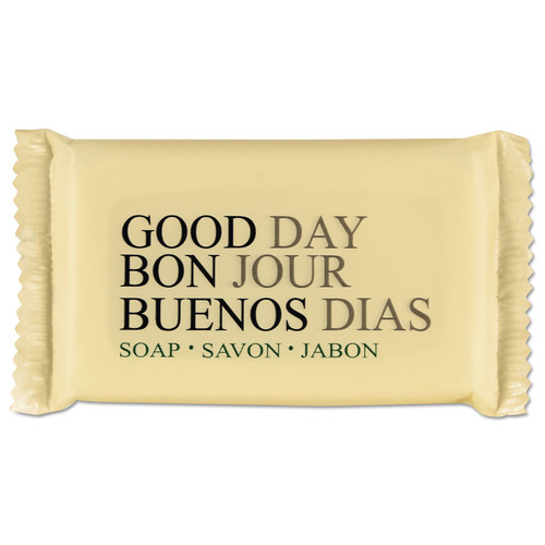 Hygiene Bar Soaps | Good Day 390150 Pleasant Scent 1.5 oz. Individually Wrapped Bar Soap (500-Piece/Carton) image number 0