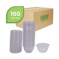 Food Containers & Lids | Eco-Products EP-SB18 5.5 in. x 2.3 in. 18 oz. Renewable and Compostable Plastic Containers - Clear (150/Carton) image number 6
