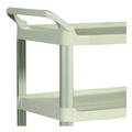 Carts | Rubbermaid Commercial FG409100OWHT 40.63 in. x 20 in. x 37.81 in. 300 lbs. Capacity 3 Shelves Plastic Xtra Utility Cart with Open Sides - Off-White image number 2