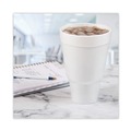 Cups | Dart 32AJ32 32 oz. Foam Drink Cups with Tapered Bottom - White (500/Carton) image number 4