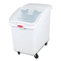 Food Storage Containers & Lids | Rubbermaid Commercial FG360388WHT 18 in. x 29.75 in. x 28 in. 30.86 gal. ProSave Mobile Plastic Ingredient Bin - White image number 1