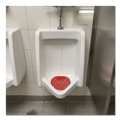 Toilet & Urinal Deodorizers | HOSPECO 03901 Health Gards 7.75 in. x 6.88 in. Vinyl Urinal Screen - Cherry Scent Red (1-Dozen) image number 2