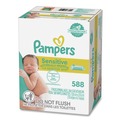 Hand Sanitizing Wipes | Pampers 80715533 1-Ply 6.7 in. x 7 in. Sensitive Baby Wipes - Unscented, White (7/Carton) image number 2