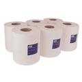Perforated Roll & Hand Towels | Tork 121202 Advanced 2-Ply 8.5 in. x 11.8 in. Centerfeed Hand Towels - White (6/Carton) image number 1