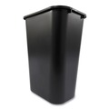 Indoor Waste Receptacles | Rubbermaid Commercial FG295700BLA 10.25-Gallon Rectangular Deskside Wastebasket - Black image number 2
