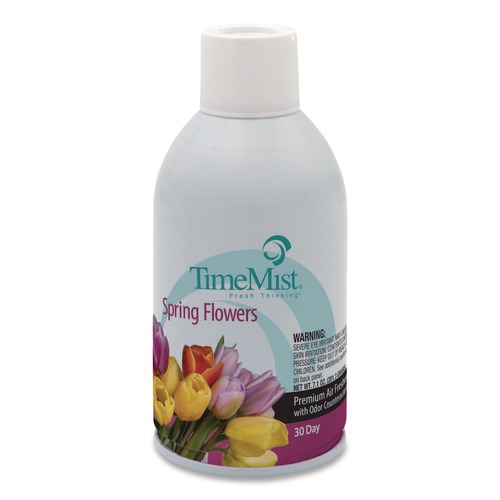 Air Fresheners & Odor Eliminators | TimeMist 1042712 6.6 oz. Aerosol Spray Premium Metered Air Freshener Refills - Spring Flowers image number 0