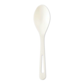 World Centric SPPS6 6 in. TPLA Compostable Cutlery Spoon - White (1000/Carton)