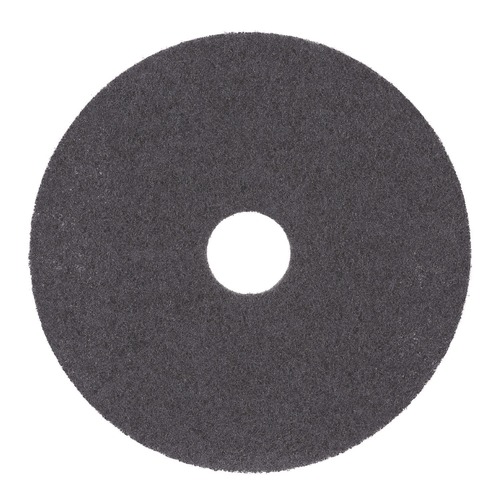 Floor Pads-Stripping | Boardwalk BWK4019HIP 19 in. Diameter High Performance Stripping Floor Pads - Black (5/Carton) image number 0