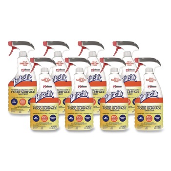 PRODUCTS | Fantastik 354125 32 oz No Rinse Disinfectant and Food Surface Sanitizer - Unscented (8/Carton)