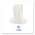 Mop Heads | Boardwalk BWK2020RCT #20 Cut-End Rayon Wet Mop Head - White (12/Carton) image number 7