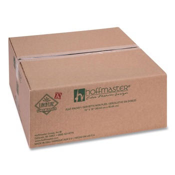 Hoffmaster 253263 15.5 x 15.5 1 Ply Airlaid Flat Pack Napkins - White (1000/Carton)