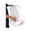 Indoor Waste Receptacles | Rubbermaid Commercial FG263200WHT 32 gal. Plastic Vented Round Brute Container - White image number 4