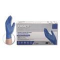 Exam & Surgical Gloves | Ammex ACNPF42100 9.5 in. Long 3 mil Thick Powder-Free Nitrile Exam Gloves - Small, Blue (1000/Carton) image number 1