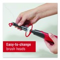 Brushes | Rubbermaid 2057486 Reveal Power Scrubber Red/White Nylon Bristles 1.73-in Brush Red Plastic Handle image number 4