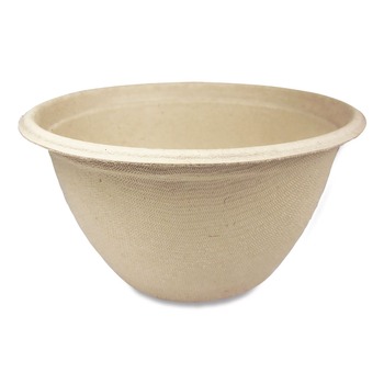  | World Centric BB-SC-12N-LFP 4.5 in. Diameter x 2.5 in. H 12 oz. Paper Fiber Bowls - Natural (500/Carton)