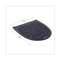 Safety Mats | Boardwalk PSUMP000I006M0021430L1 17.5 in. x 20 in. 2.0 Rubber Urinal Mat - Black (6/Carton) image number 1