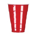 Cups | Hefty PAC C20950 Easy Grip Disposable Plastic 9 oz. Party Cups - Red (50/Pack, 12 Packs/Carton) image number 1