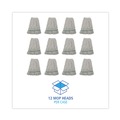 Mop Heads | Boardwalk BWK502WHNB Premium Standard Cotton/Rayon Fiber Mop Head - Medium, White (12/Carton) image number 3
