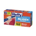 Resealable Bags | Hefty 00R88079 7 in. x 8 in. 32 oz. Slider Stand and Fill Freezer Storage Bags - Clear (35/Box) image number 2