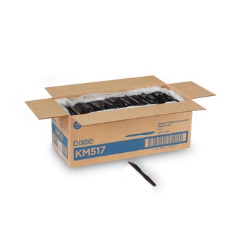 Dixie KM517 Plastic Cutlery Heavy Mediumweight Knives - Black (1000/Carton)
