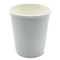 Cups | Boardwalk BWKDW8HCUP 8 oz. Double-Walled Paper Hot Cups - White (500/Carton) image number 2