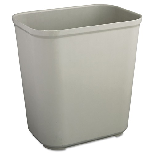 Indoor Waste Receptacles | Rubbermaid Commercial FG254300GRAY 7 gal. Fiberglass Wastebasket - Gray image number 0