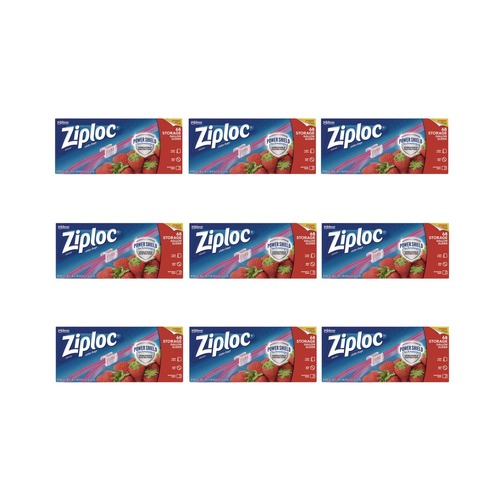 Resealable Bags | Ziploc 316489 9.5 in. x 2.63 in. x 10.56 in. Gallon Slider Storage Bags - Clear (9/Carton) image number 0