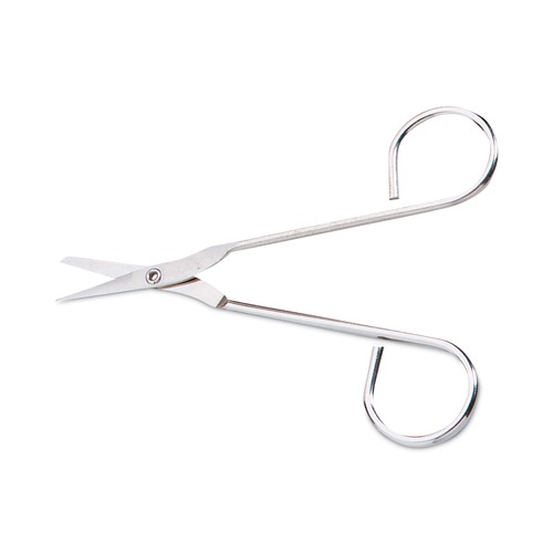 First Aid & Medical Scissors | First Aid Only FAE-6004 4.5 in. Long Scissors - Straight Nickel Handle image number 0