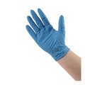Food Service Disposable & Single Use Gloves | Boardwalk 395LCTA 395 Series 5 mil Thick 9.5 in. Long Powder-Free Disposable General-Purpose Nitrile Gloves - Large, Blue (1000/Carton) image number 7
