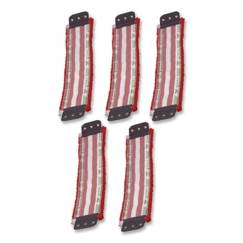 Mop Heads | Unger MD40R SmartColor MicroMop 7.0, 16-in, Red/White, 5/Carton image number 0