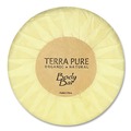 Hygiene Bar Soaps | Diversified Hospitality Solutions TPPWBB125 Terra Pure 1.25 oz Cleansing Bar - Green Tea Lemongrass (350/Carton) image number 1