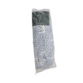 Mop Heads | Boardwalk BWK552 Rayon/Polyester Wide Floor Finish Mop Head - Medium, White/Blue (12/Carton) image number 1