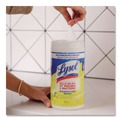 Cleaning Cloths & Wipes | LYSOL Brand 19200-77182 7 in. x 7.25 in. 1-Ply Disinfecting Wipes - Lemon and Lime Blossom, White (80 Wipes/Canister) image number 2
