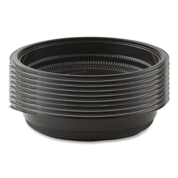  | Anchor 4608532 32 oz. 8.5 in. Diameter x 1.92 in. Plastic MicroRaves Incredi-Bowl Base - Black (150/Carton)