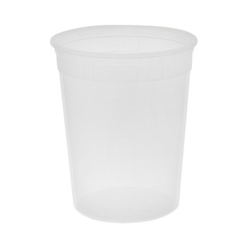 Pactiv Corp. SD5032Y Newspring DELItainer 32 oz. 4.55 in. x 4.55 in. x 5.55 in. Plastic Microwavable Container - Natural