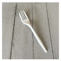 Disposable Forks | Boardwalk BWKFORKPPMW 5.51 in. Mediumweight Polypropylene Plastic Fork Cutlery - White (1000/Carton) image number 2