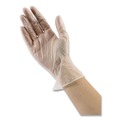 Food Service Disposable & Single Use Gloves | Boardwalk BWK365MBX 2.6 mil General Purpose Powder/Latex-Free Vinyl Gloves - Medium, Clear (100/Box) image number 8