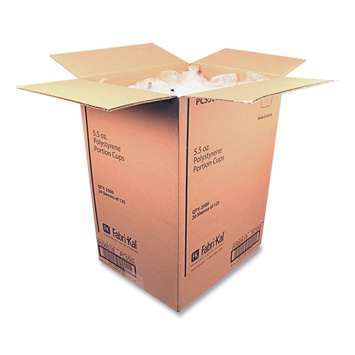Cups | Fabri-Kal 000000000009500518 5.5 oz. Plastic Portion Cups - Translucent (20/Carton) image number 0