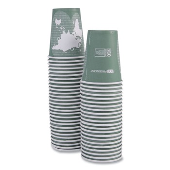  | Eco-Products EP-BHC12-WA 12 oz. World Art Renewable and Compostable Paper Hot Cups - Gray (20 Packs/Carton)