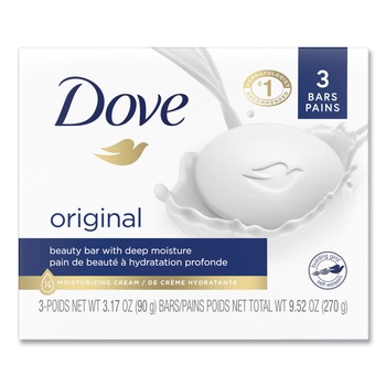 Dove 04090CT 3.17 oz. Beauty Bar - Light Scent, White (12/Carton)