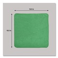 Cleaning Cloths & Wipes | Rubbermaid Commercial 1820582 16 in. x 16 in. Microfiber Cleaning Cloths - Green (24/Pack) image number 5