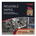 Perforated Roll & Hand Towels | WypAll 05930 8.34 in. x 16.8 in. X80 Cloths HYDROKNIT POP-UP Box - Red (80/Box, 5 Boxes/Carton) image number 7