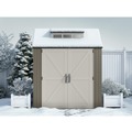 Storage | Rubbermaid 2145548 337 cu-ft. 7 ft. x 7 ft. x 8 ft. Storage Shed - Brown image number 6
