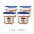 Hand Sanitizing Wipes | GOJO Industries 6298-04 Fast Towels 6.93 in. x 7.93 in. Hand Cleaning Towels (4/Carton) image number 3