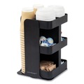 Perforated Roll & Hand Towels | Mind Reader CUPOSPIN-BLK 8 in. x 8 in. x 12 in. 8-Compartment Anchor Collection Coffee Cup, Lid, and Condiment Carousel Countertop Organizer - Black image number 1